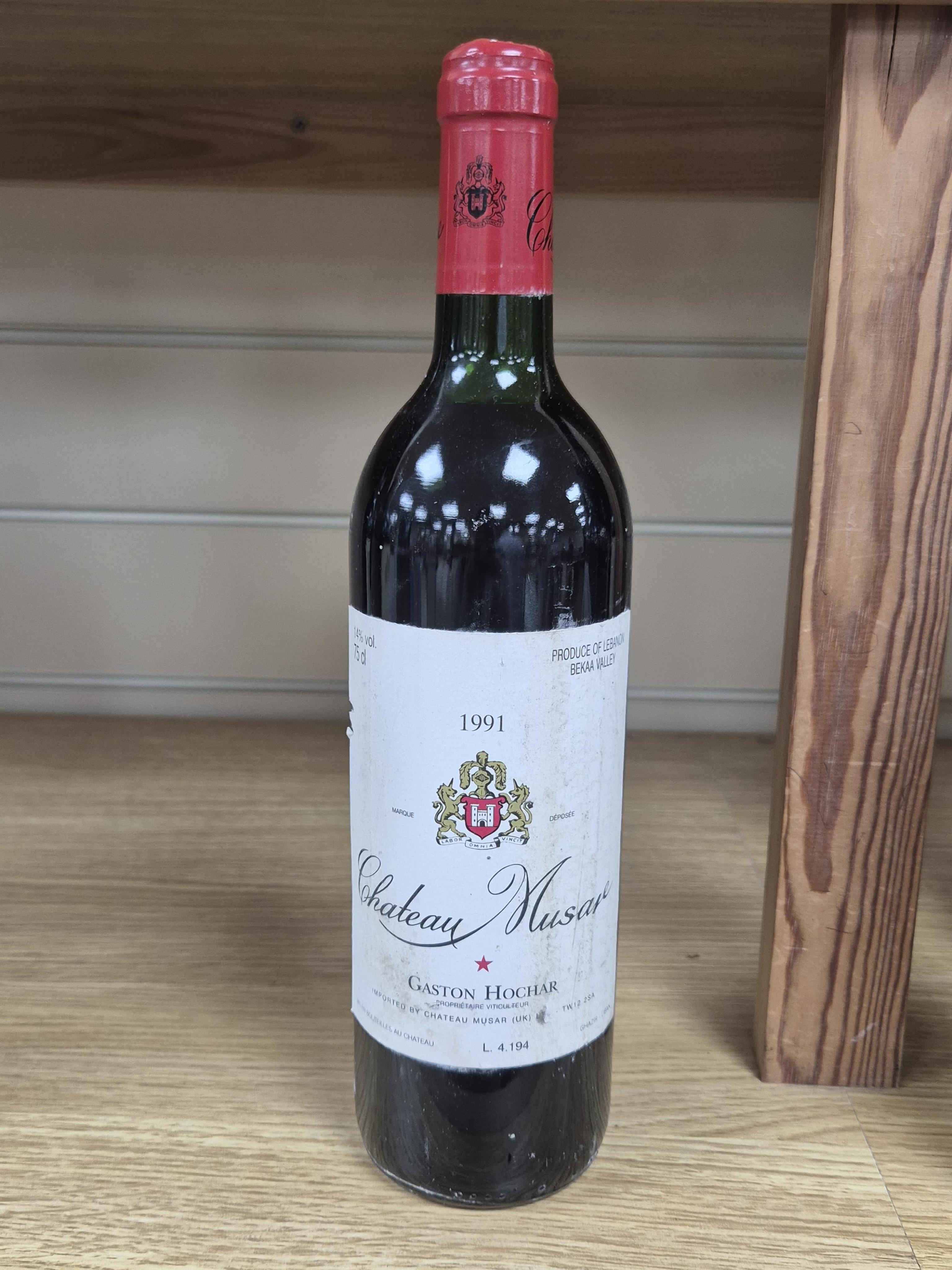 A bottle of Chateau Musar, 1991